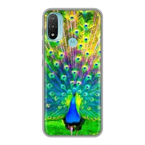 Чехол с принтом «Яркий Павлин» для Motorola MOTO E40