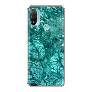 Чехол с принтом «Зеленый мрамор» для Motorola MOTO E40
