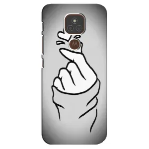Чехол с принтом «Значок Love» для Motorola MOTO E7 Plus