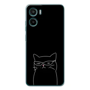 Чохол з малюнком кіт на Motorola Moto G05 (Байдужий кіт)