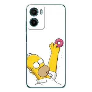Чехол с Симпсонами для Motorola Moto G05 (VPrint) (Гомер с пончиком)