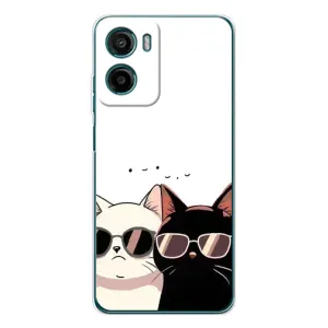 Чохол з малюнком кіт на Motorola Moto G05 (Коти в окулярах)