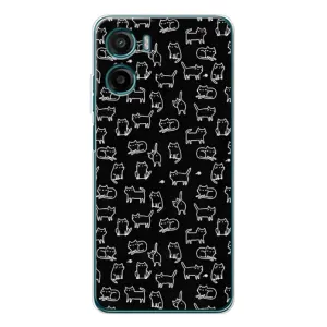 Чохол з принтом для Motorola Moto G05 (AlphaPrint) Модні коти (Маленькі котики)