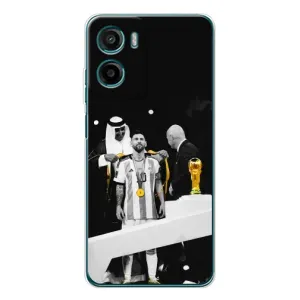 Чохли для Motorola Moto G05 (Leo чемпіон) (AlphaPrint) (Мессі коронований)