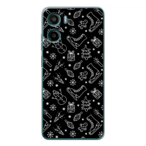 Новорічні, Святкові Чохли для Motorola Moto G05 - 2024 год (Новорічний фон)