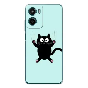 Чохол з принтом для Motorola Moto G05 (AlphaPrint) Модні коти (Падаючий кіт)