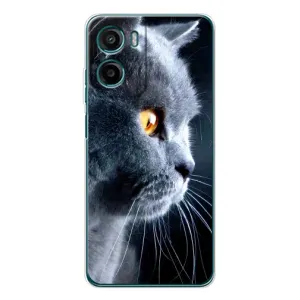 Чохли з Котиками для Motorola Moto G05 (VPrint) (Сірий Кіт)