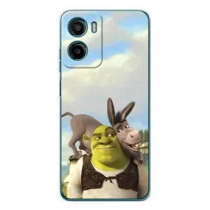 Чехол с мультфильмом Шрек на Motorola Moto G05 (Шрек и Осел)