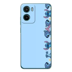 Чехол с принтом Стич на Motorola Moto G05 (Стич фон)