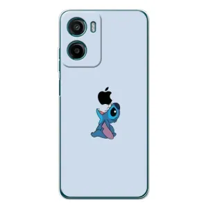 Чехол с принтом Стич на Motorola Moto G05 (Stitch apple)