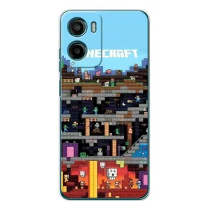 Чохол Майнкрафт на Motorola Moto G06 Power (AlphaPrint) Minecraft (фон Minecraft)