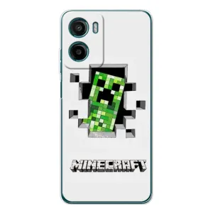 Чохол Майнкрафт на Motorola Moto G06 Power (AlphaPrint) Minecraft (кріпер Майнкрафт)
