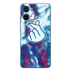 Чохол з принтом для Motorola Moto G06 Power (AlphaPrint - Знак сердечка) (Радужне серце)