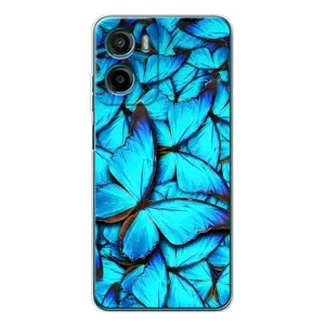 Чохол з принтом для Motorola Moto G06 Power - (Прикольні) (AlphaPrint) (Сині метелики)