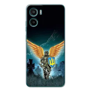 Чехлы с картинкой ЗСУ для Motorola Moto G06 Power (AlphaPrint) (Солдат ЗСУ)