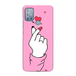 Чохол з принтом для Motorola MOTO G10 (AlphaPrint - Знак сердечка)