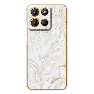 Мраморный чехол на Motorola Moto G15 Power (VPrint) (Белый мрамор)