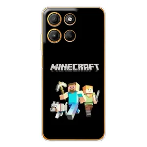 Чохол Майнкрафт на Motorola Moto G15 Power (AlphaPrint) Minecraft (герої Minecraft)