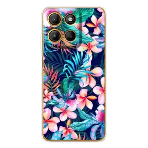 Чехол для graagos Moto G15 Power - с принтом (Дизайнерские) (AlphaPrint) (Красочные цветы)