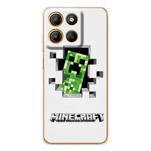 Чохол Майнкрафт на Motorola Moto G15 Power (AlphaPrint) Minecraft (кріпер Майнкрафт)