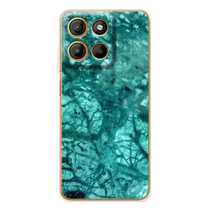 Мраморный чехол на Motorola Moto G15 Power (VPrint) (Зеленый мрамор)