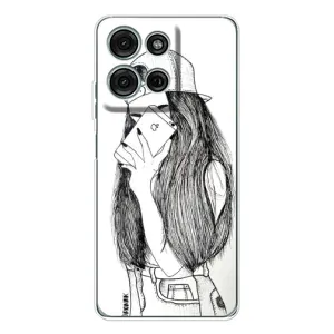 Чохол з друком для Motorola Moto G15 - (Мода) (AlphaPrint) (Фото дівчини)