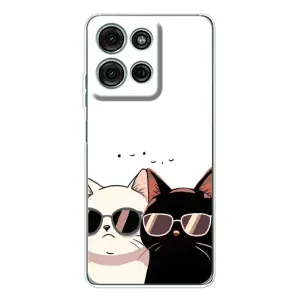 Чохол з малюнком кіт на Motorola Moto G15 (Коти в окулярах)