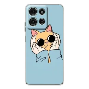 Чохол на Мото G15 з Котиками (VPrint) (Котик в окулярах)