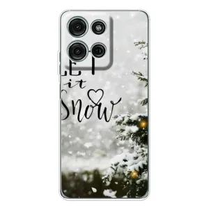 Новорічні, Святкові Чохли для Motorola Moto G15 - 2024 год (Let it snow)