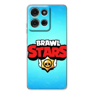 Чехлы Brawl Stars для Motorola Moto G15 (AlphaPrint) (Лого Бравл Старс)