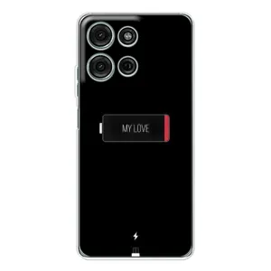 Чехлы для любимой на Мото G15 (VPrint) (Love battery)