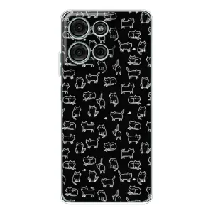 Чохол з принтом для Motorola Moto G15 (AlphaPrint) Модні коти (Маленькі котики)