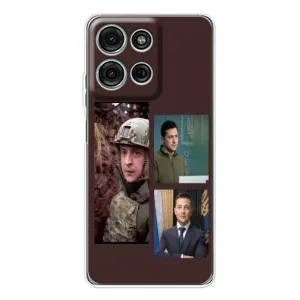 Чохол для Motorola Moto G15 (AlphaPrint - с принтом Зеленського) (Президент)