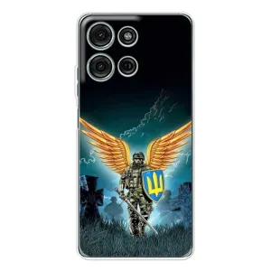 Чехлы с картинкой ЗСУ для Motorola Moto G15 (AlphaPrint) (Солдат ЗСУ)