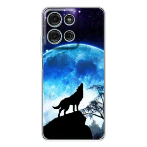 Захисні чохли для Мото G15 (AlphaPrint) (ХІТ продаж) ВОВК (Вовк на місяць)