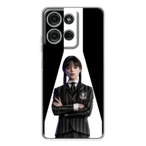 Чехлы Венсдей на Motorola Moto G15 Уэнсдей (AlphaPrint) (W-Wednesday)