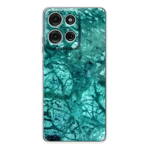 Мраморний чехол на Motorola Moto G15 (VPrint) (Зелений мрамор)