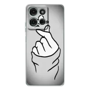Чехол с принтом для Motorola Moto G15 (AlphaPrint - Знак сердечка) (Значок Love)