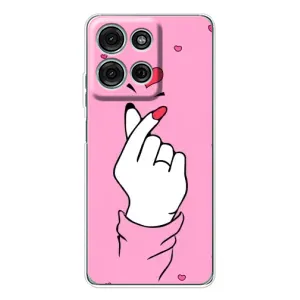 Чехол с принтом для Motorola Moto G15 (AlphaPrint - Знак сердечка) (Знак Love)