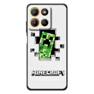 Чохол Майнкрафт на Motorola Moto G17 Power (AlphaPrint) Minecraft (кріпер Майнкрафт)