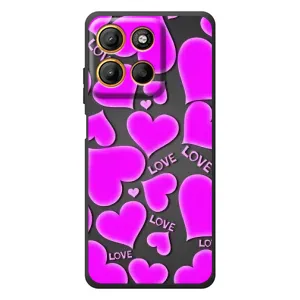 Чехлы для любимой на 

Motorola Мото G17 Павер 
 (VPrint) (Pink hearts)