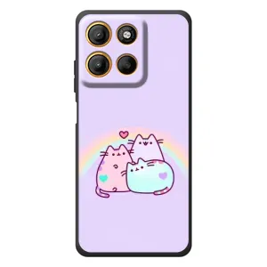 Чохол на 

Motorola Мото G17 Павер 
 з Котиками (VPrint) (Радужний котик)