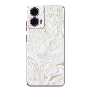 Мраморный чехол на Motorola MOTO G24 Power (VPrint) (Белый мрамор)