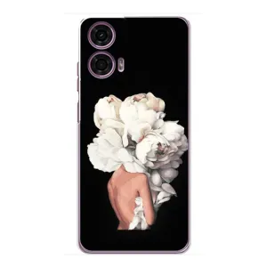 Чехлы (ART) Цветы на Motorola MOTO G24 Power (VPrint) (Білі квіти)