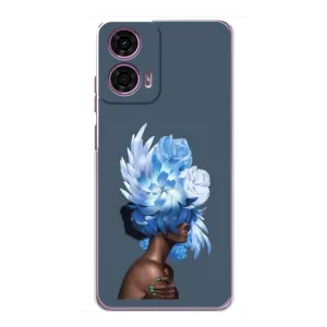 Чехлы (ART) Цветы на Motorola MOTO G24 Power (VPrint) (Квіти на голові)