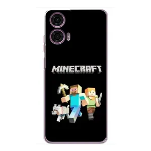 Чохол Майнкрафт на Motorola MOTO G24 Power (AlphaPrint) Minecraft (герої Minecraft)