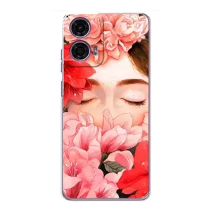 Чехлы (ART) Цветы на Motorola MOTO G24 Power (VPrint) (Очі в квітах)