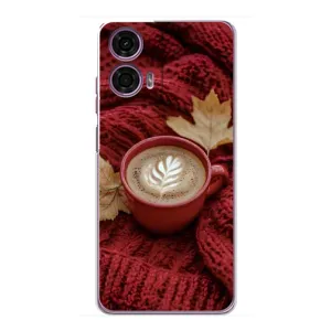 Чохол з унікальним дизайном 'Осінь з кавою' для Motorola MOTO G24 Power (Кава на ковдрі)