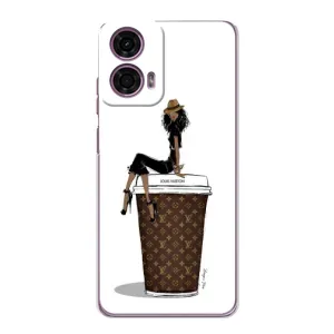Чехлы Луи Витон для Motorola MOTO G24 Power (AlphaPrint - LOUIS VUITTON) (кофе LOUIS VUITTON)