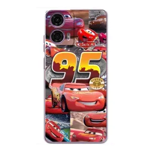 Силиконовый чехол Маквин для Motorola MOTO G24 Power (Коллаж Молния Маквин)